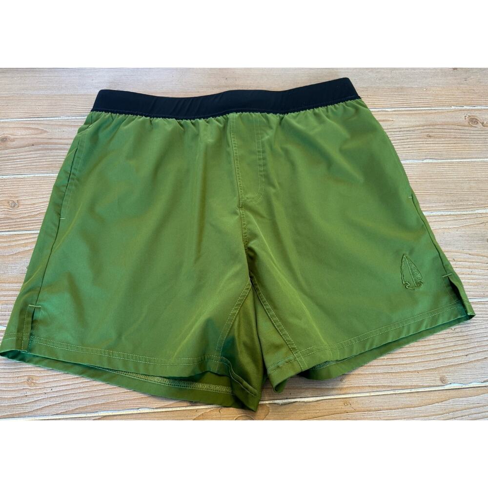 Tachuntfish Men’s THF Athletic Shorts Size Large L Olive Fresco Green 6” Inseam